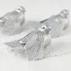 Silver Artificial Chickadees