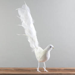 White Standing Artificial Dove