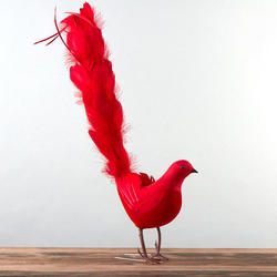 Red Standing Artificial Dove
