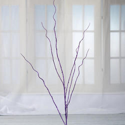 Purple Glittery Artificial Twig Spray