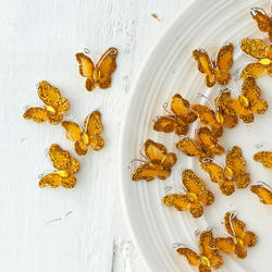 Miniature Gold Nylon Butterflies