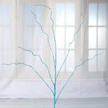 Blue Glittery Artificial Twig Spray