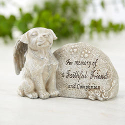 "In Memory of..." Puppy Memorial Garden Stone