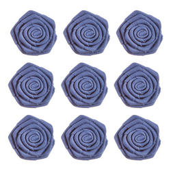 Navy Canvas Fabric Roses