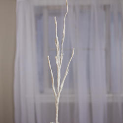 White Glittered LED Lighted Twig Branch