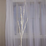 White Glittered LED Lighted Twig Branch