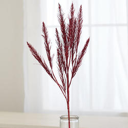 Red Glittered Artificial Pine Spray