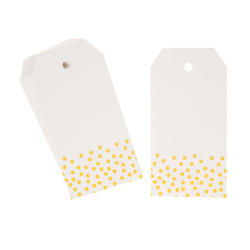 White with Yellow Polka Dot Gift Tags