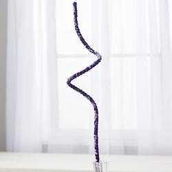 Purple and Black Sequined Wire Stem