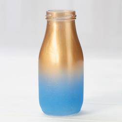 Blue and Gold Ombre Decorative Milk Bottle