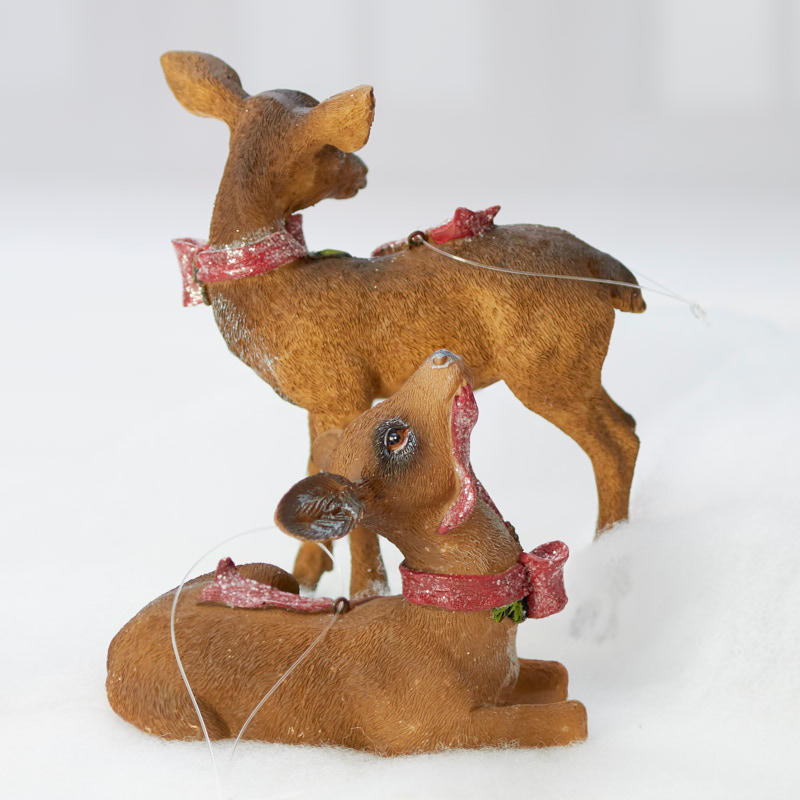 Download Christmas Buck and Doe Deer Set - Table Decor - Home Decor