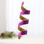Purple and Gold Glittery Spiral Ornament