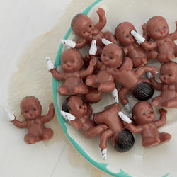 Miniature African American Sitting Babies