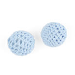 Aqua Round Crochet Beads