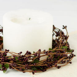 Burgundy Pip Berry Candle Ring