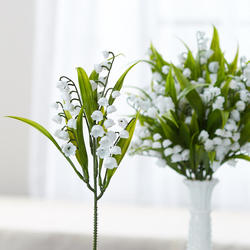 White Artificial Lily of the Valley Picks