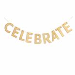 Gold "Celebrate" Party Banner
