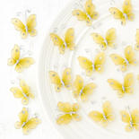 Bulk Yellow Sage Green Nylon Artificial Butterflies