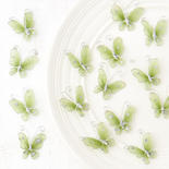 Bulk Sage Green Nylon Artificial Butterflies