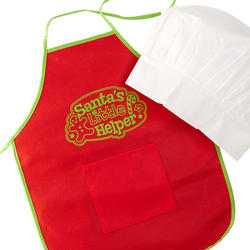 Personalised Kids Apron for Santa's Little Helpers Christmas Children's Kitchen Apron 