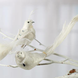 Fancy Glittered Bride and Groom Doves