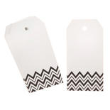 White with Black Zig Zag Gift Tags