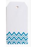 White with Turquoise Zig Zag Gift Tags