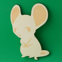 Unfinished Wood Mouse Cutout