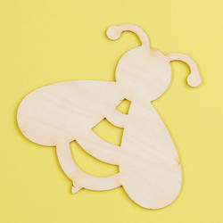 Unfinished Wood Bee Cutout