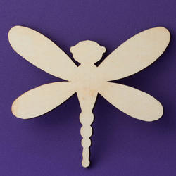 Unfinished Wood Dragonfly Cutout