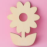 Unfinished Wood Flower Cutout