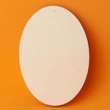 Unfinished Wood Oval Cutout