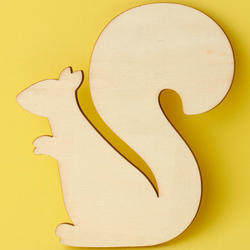 Unfinished Wood Squirrel Cutout