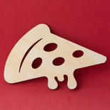 Unfinished Wood Pizza Slice Cutout