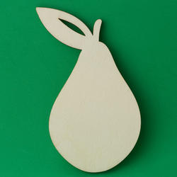 Unfinished Wood Pear Cutout