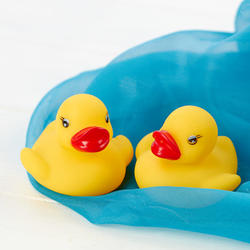 Vintage Inspired Yellow Rubber Ducky Set