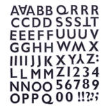 Large Black Foil Sans Serif Letter Stickers