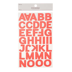 Candy Apple Block Font Letter and Numbers Stickers