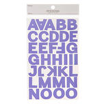 Sapphire Blue Block Font Letter and Numbers Stickers