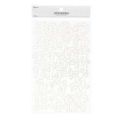 Cloud White Elegant Font Letter and Numbers Stickers