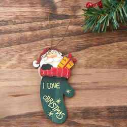 "I Love Christmas" Christmas Mitten Ornament