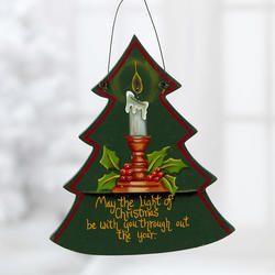 "May the Light of Christmas..." Tree Sign Ornament