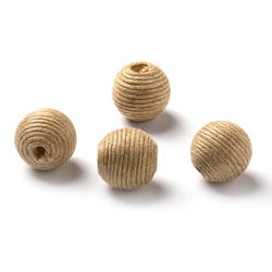 Taupe Corded Round Beads