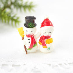 Miniature Snowman Couple - True Vintage