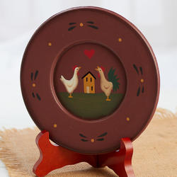 Saltbox House and Chicken Decorative Plate