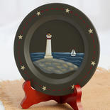 Primitive Lighthouse Decorative Plate