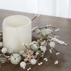 Sparkle Bells and Snowflakes Candle Ring