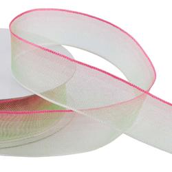 Hot Pink and Lime Ombre Organza Ribbon