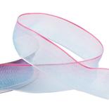 Light Blue and Hot Pink Ombre Organza Ribbon