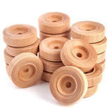 Bulk Unfinished Wood Toy Wheels
